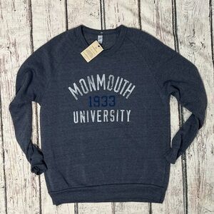 Monmouth University Navy Blue Sweater Retro New Collegiate Crewneck Sweatshirt